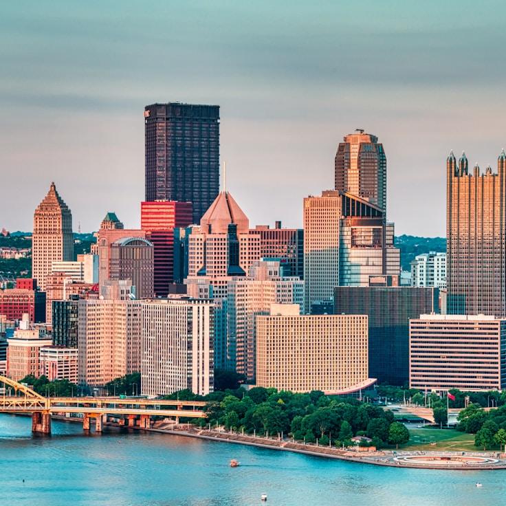 City skyline in Amsterdam, Netherlands